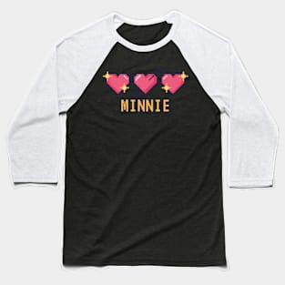 Minnie Pixel Heart Valentine (G)I-dle Baseball T-Shirt